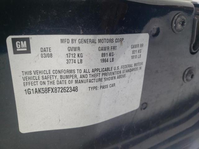 Photo 10 from auction – 2008 CHEVROLET COBALT LS with VIN 1G1AK58FX87262348