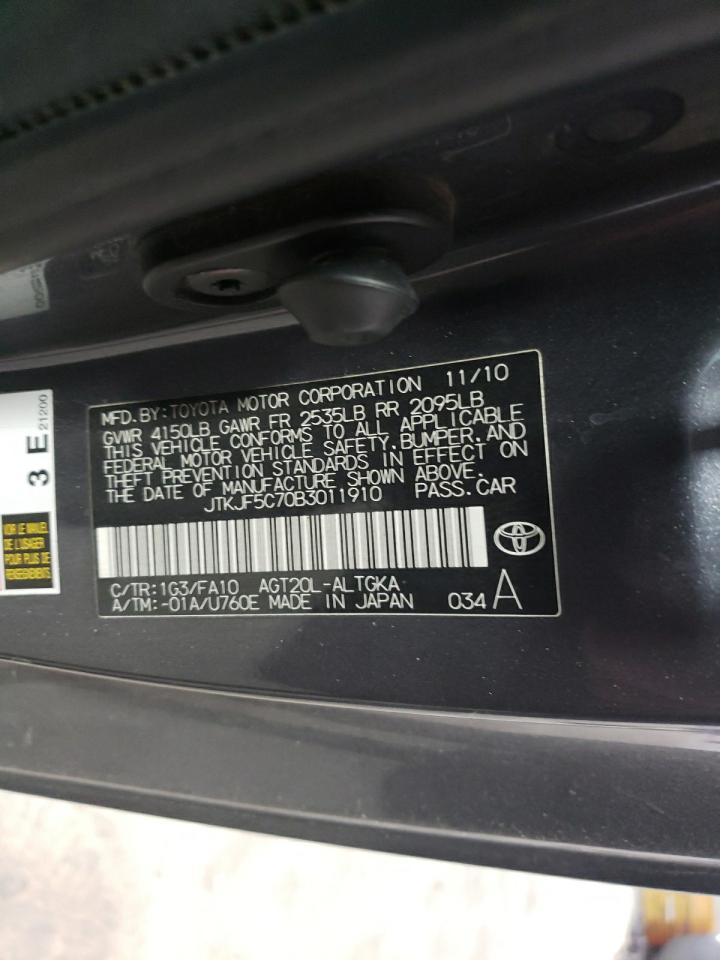 Photo 10 from auction – 2011 TOYOTA SCION TC with VIN JTKJF5C70B3011910