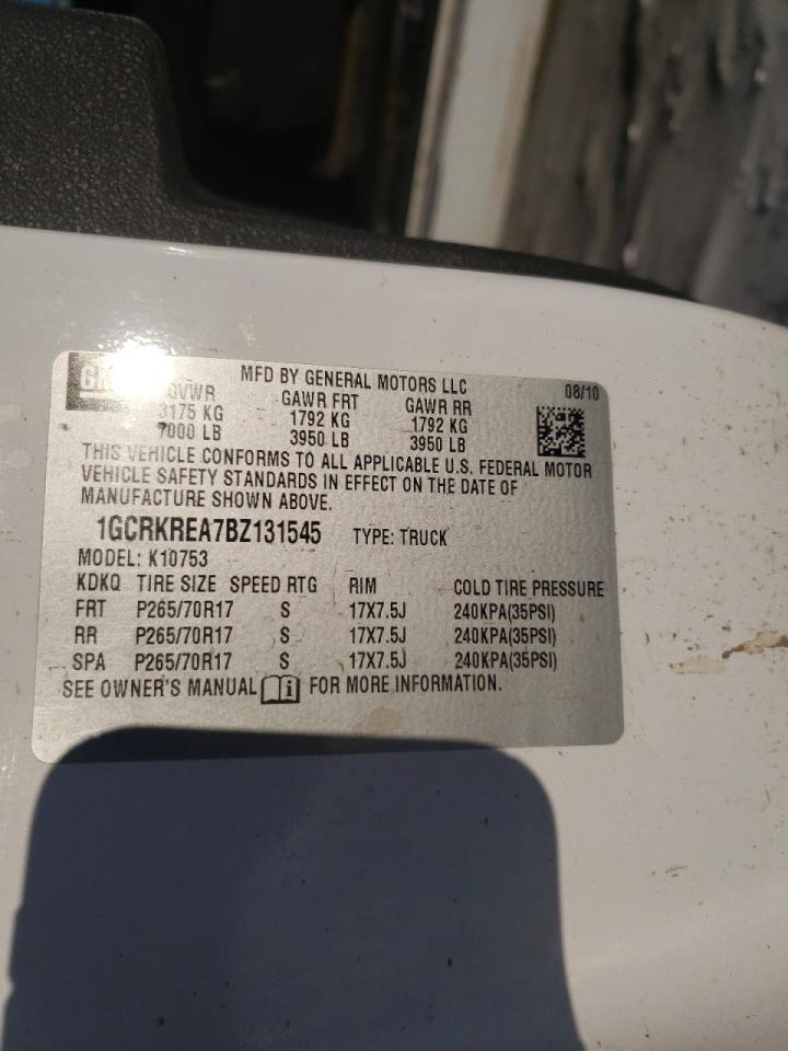 Photo 10 from auction – 2011 CHEVROLET SILVERADO with VIN 1GCRKREA7BZ131545