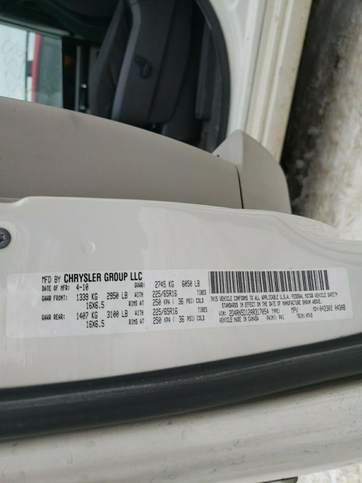 Photo 10 from auction – 2010 DODGE GRAND CARA with VIN 2D4RN5D12AR317054