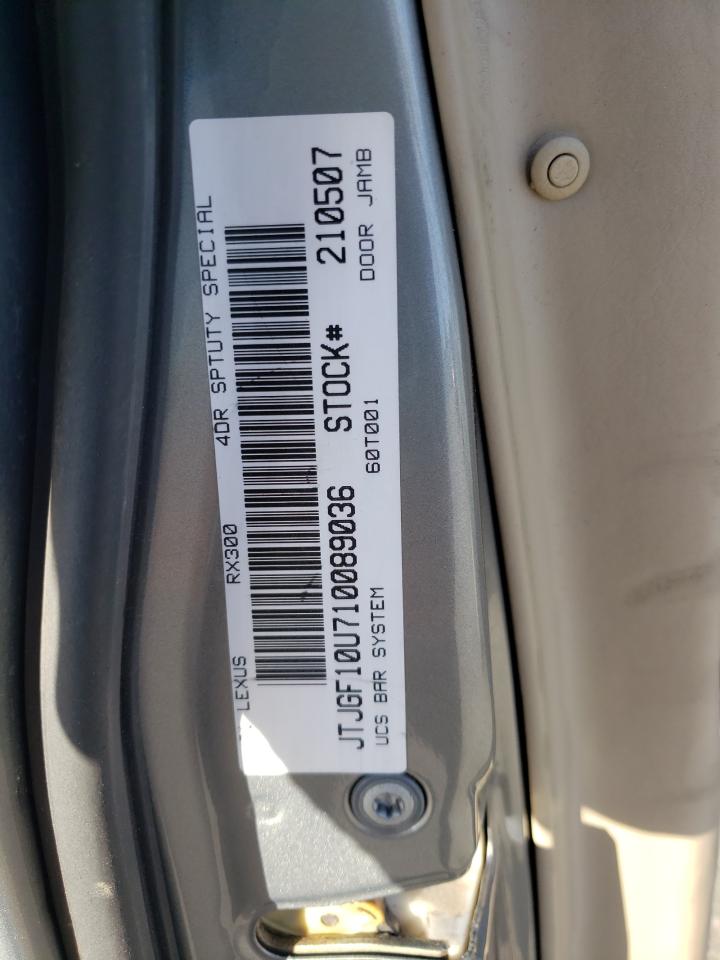 Photo 10 from auction – 2001 LEXUS RX 300 with VIN JTJGF10U710089036