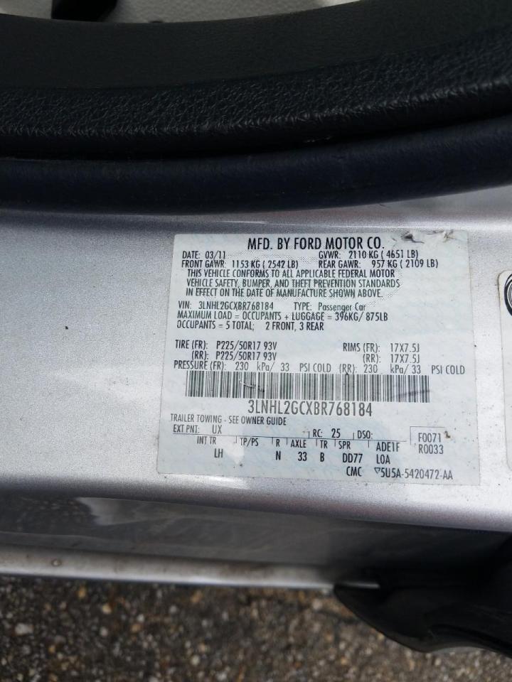 Photo 10 from auction – 2011 LINCOLN MKZ with VIN 3LNHL2GCXBR768184