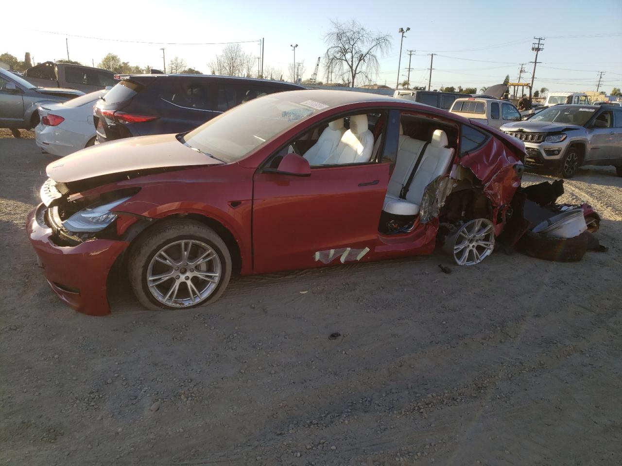 Photo 9 from auction – 2021 TESLA MODEL Y with VIN 5YJYGDEE5MF264137