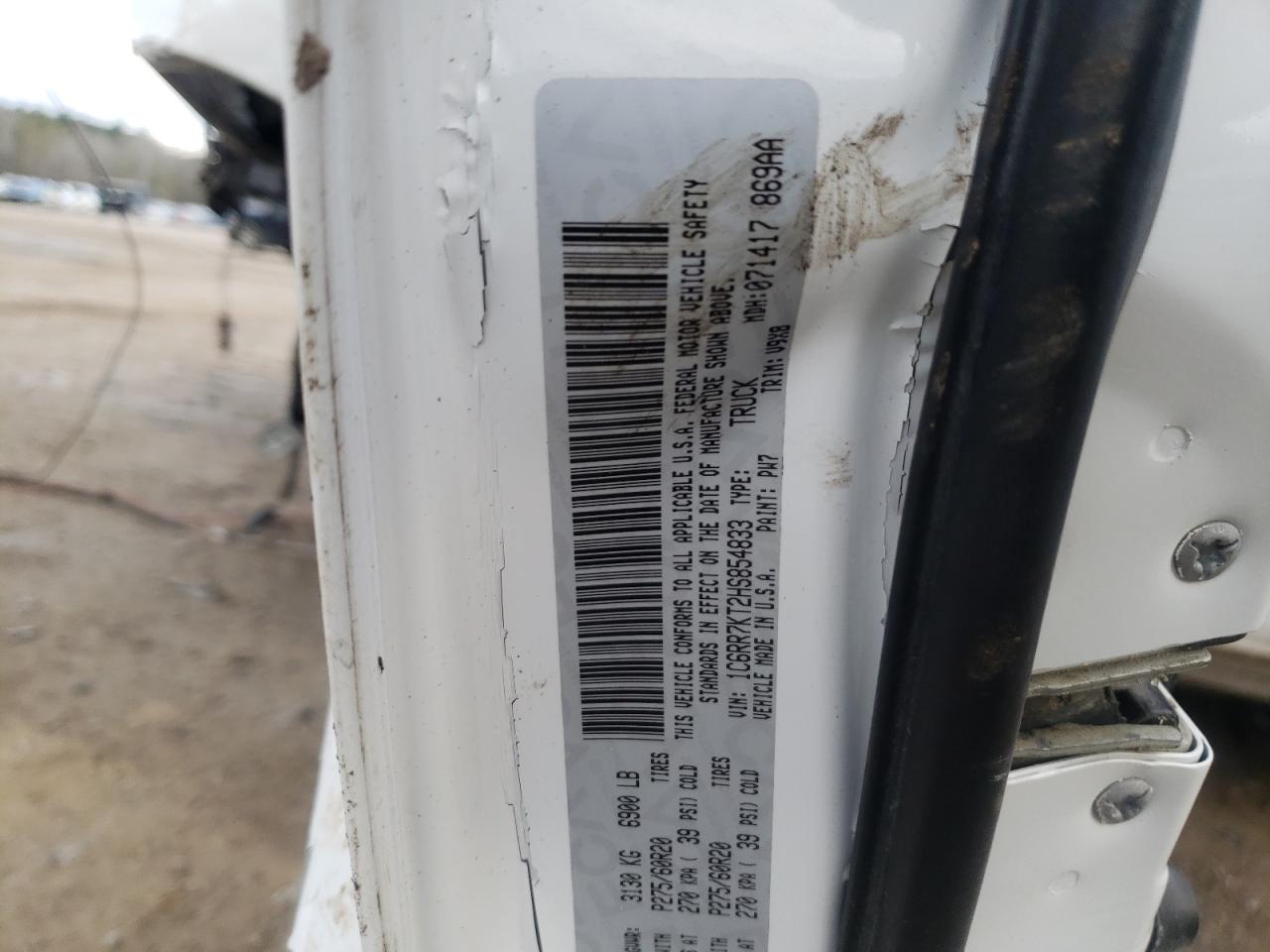 Photo 10 from auction – 2017 RAM 1500 ST with VIN 1C6RR7KT2HS854833