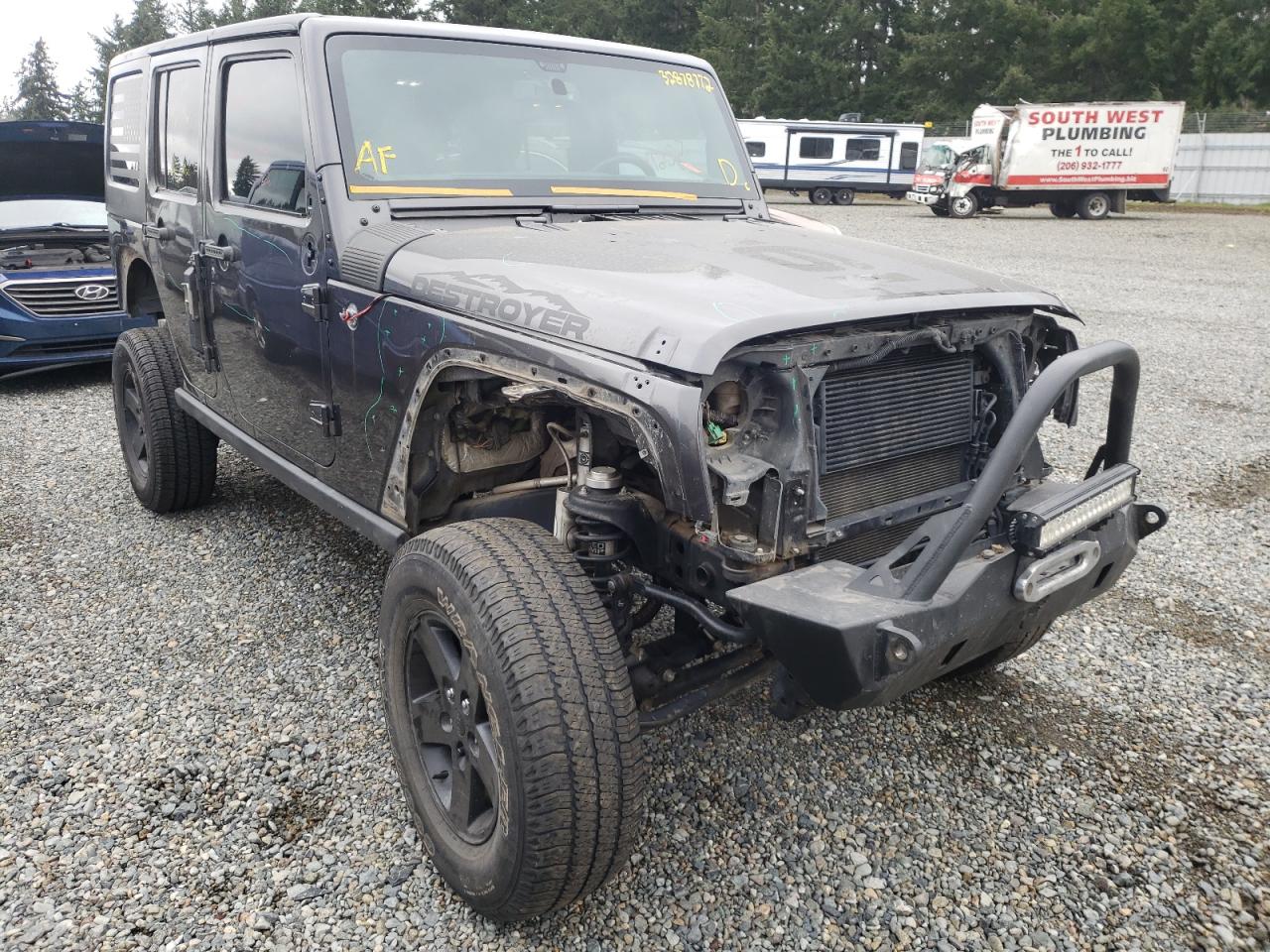 JEEP WRANGLER U 2017 with VIN 1C4BJWFG9HL502903 - Photo from auction