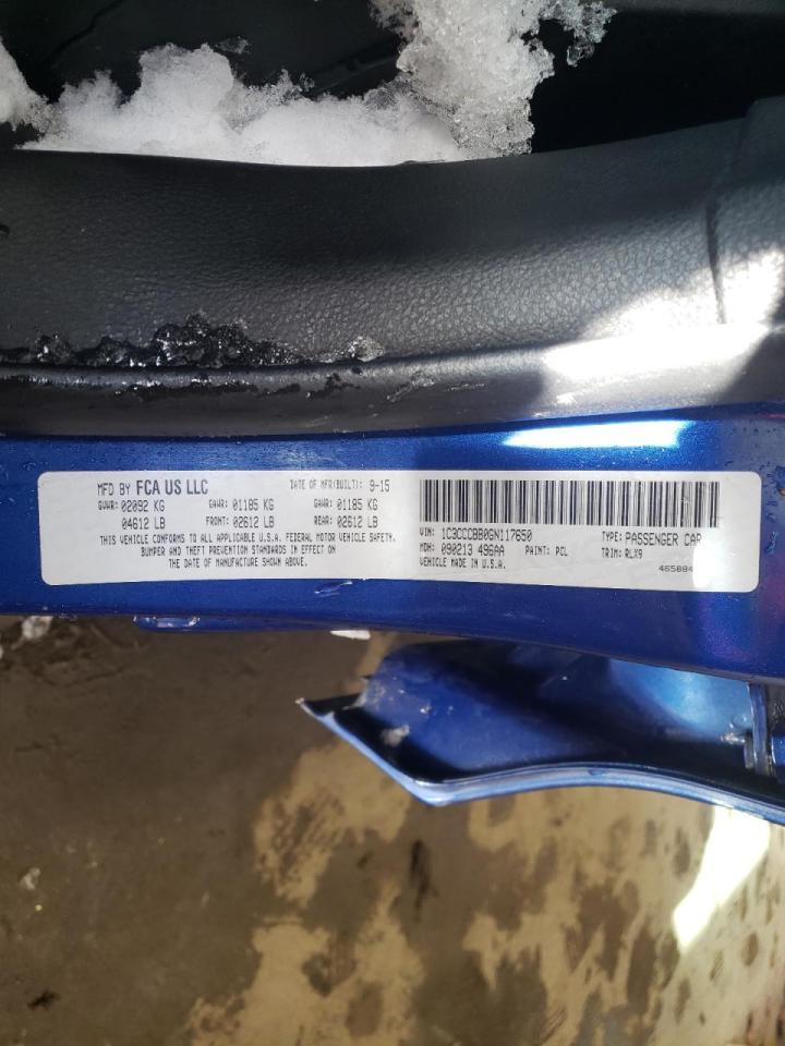 Photo 10 from auction – 2016 CHRYSLER 200 S with VIN 1C3CCCBB0GN117650