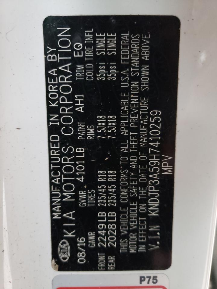 Photo 10 from auction – 2017 KIA SOUL + with VIN KNDJP3A59H7410259