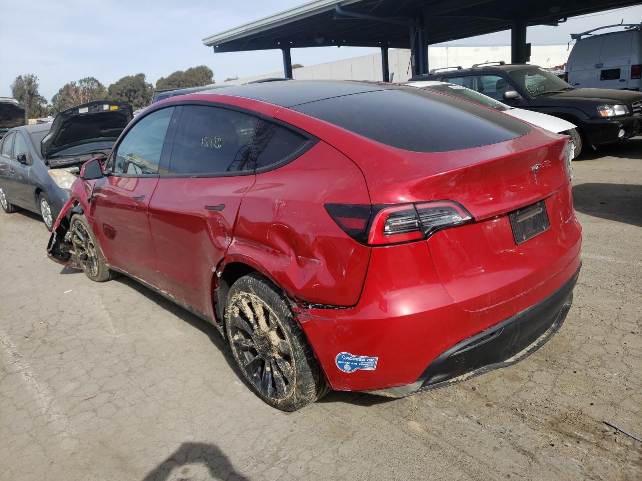 Photo 3 from auction – 2020 TESLA MODEL Y with VIN 5YJYGDEE2LF059325