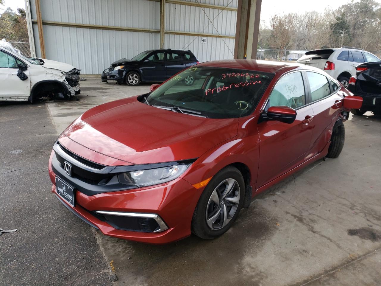 Photo 2 from auction – 2020 HONDA CIVIC LX with VIN 2HGFC2F66LH577643