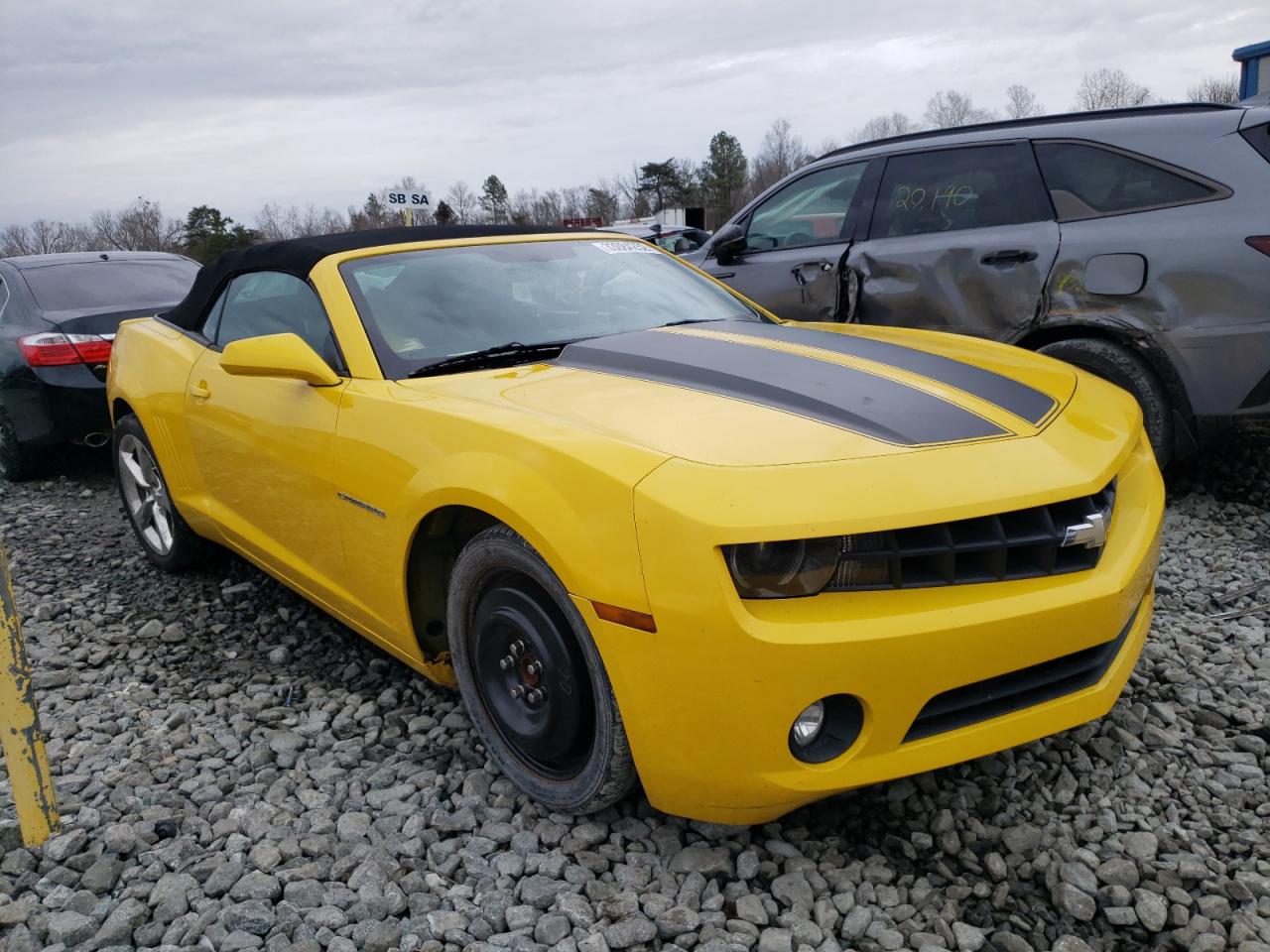 CHEVROLET CAMARO 2013 with VIN 2G1FB3D36D9238093 - Photo from auction