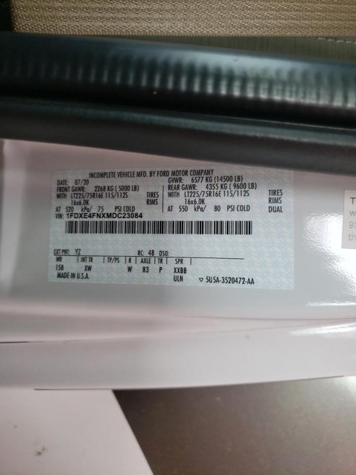 Zdjęcie 10 z aukcji – 2021 FORD ECONOLINE z VIN 1FDXE4FNXMDC23084