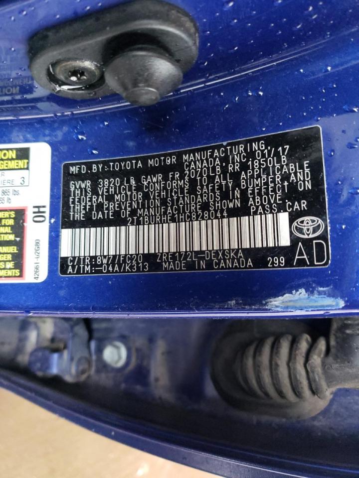 Photo 10 from auction – 2017 TOYOTA COROLLA L with VIN 2T1BURHE1HC828044