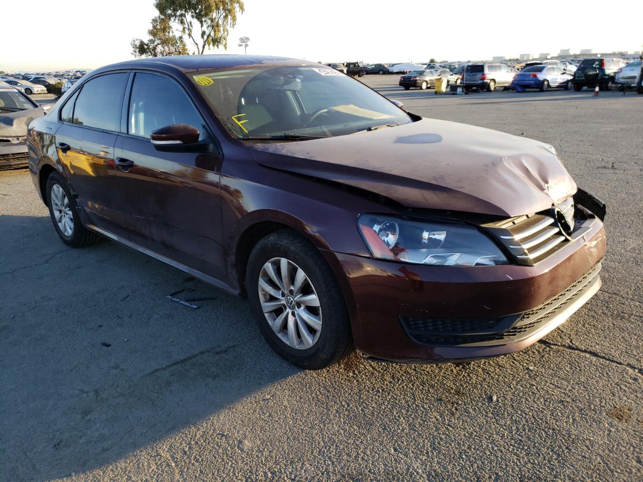 Photo 1 from auction – 2013 VOLKSWAGEN PASSAT S with VIN 1VWAP7A38DC038112