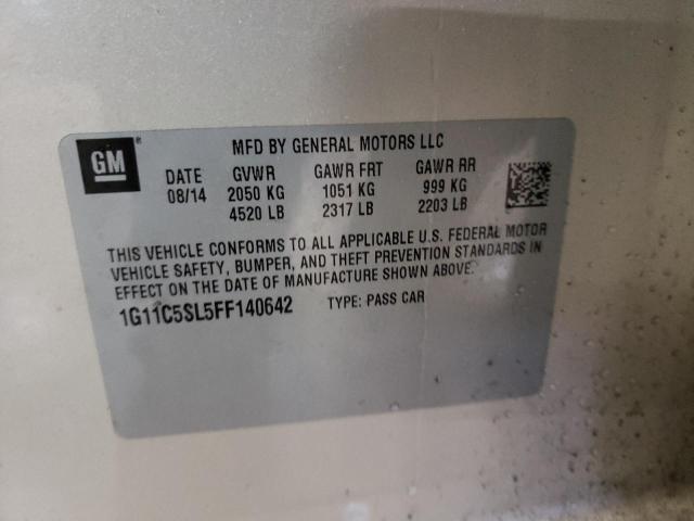 Photo 10 from auction – 2015 CHEVROLET MALIBU 1LT with VIN 1G11C5SL5FF140642