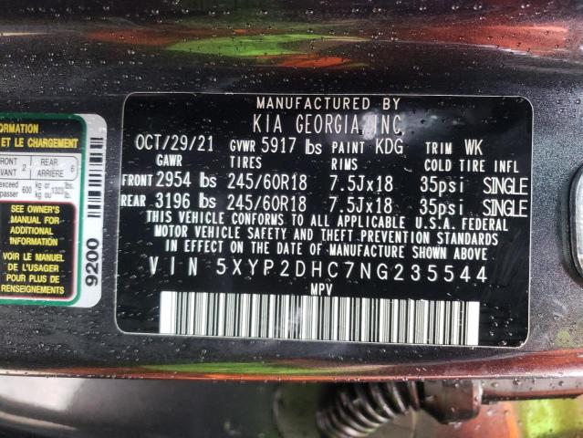 Photo 10 from auction – 2022 KIA TELLURIDE with VIN 5XYP2DHC7NG235544