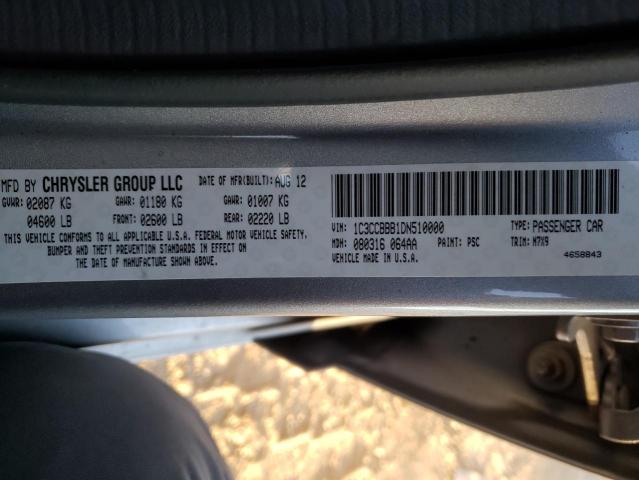 Photo 10 from auction – 2013 CHRYSLER 200 with VIN 1C3CCBBB1DN510000