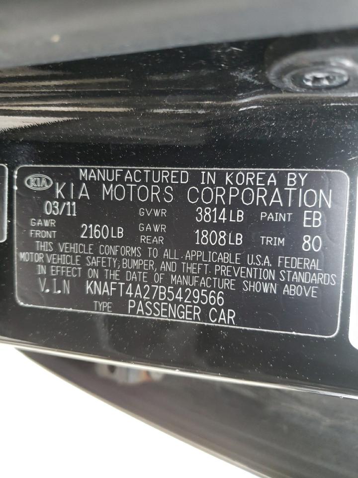 Photo 10 from auction – 2011 KIA FORTE LX with VIN KNAFT4A27B5429566