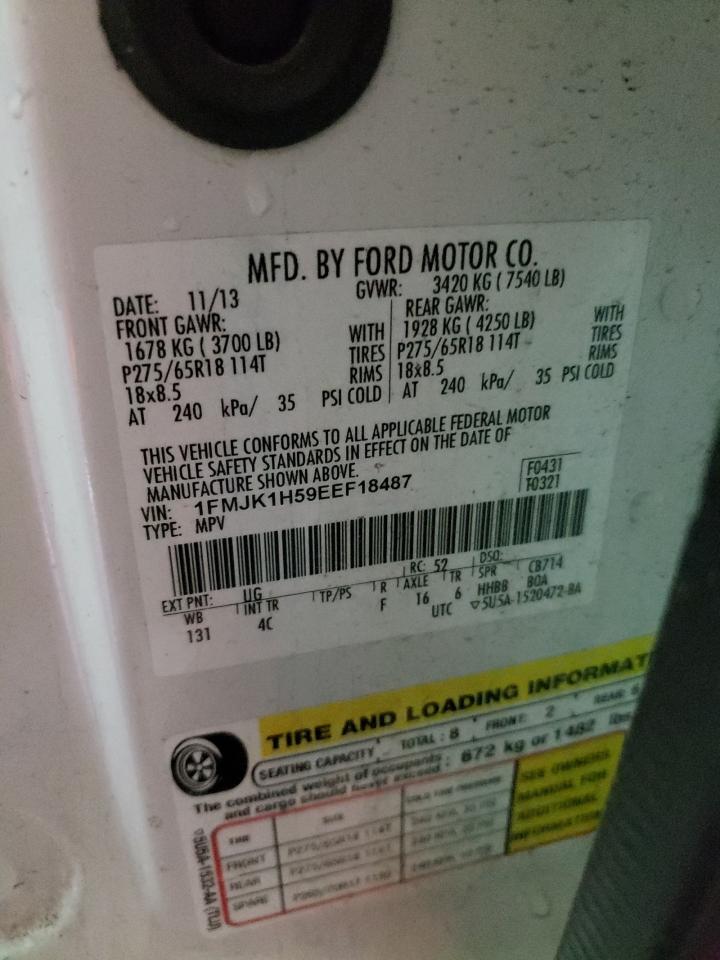 Photo 10 from auction – 2014 FORD EXPEDITION with VIN 1FMJK1H59EEF18487