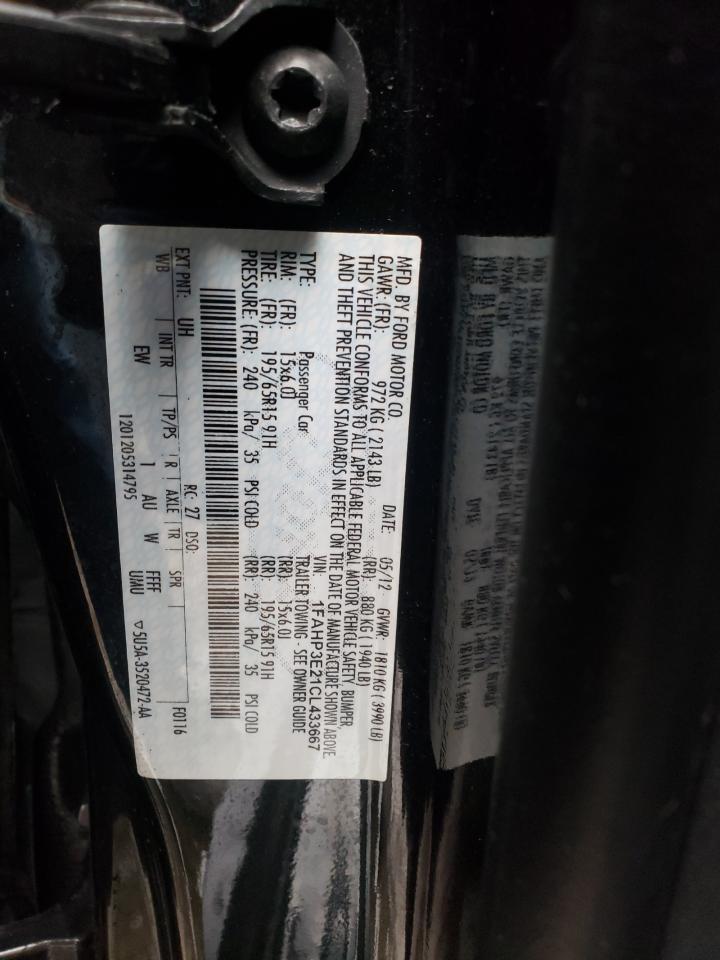 Photo 10 from auction – 2012 FORD FOCUS S with VIN 1FAHP3E21CL433667