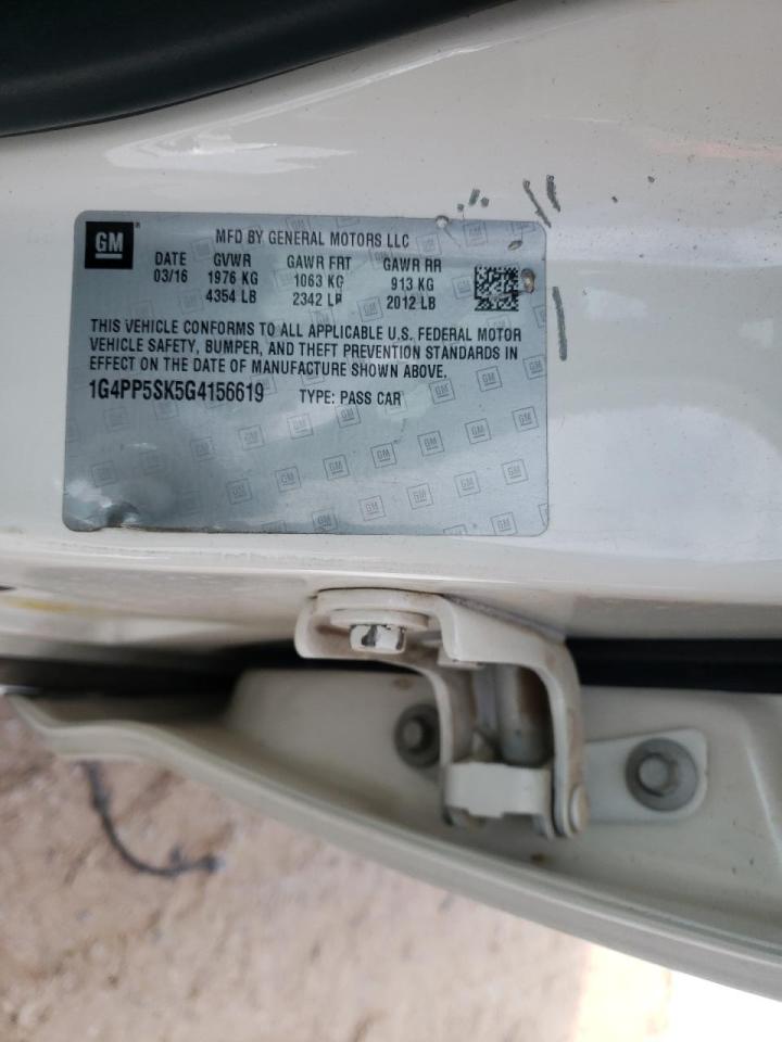 Photo 10 from auction – 2016 BUICK VERANO with VIN 1G4PP5SK5G4156619