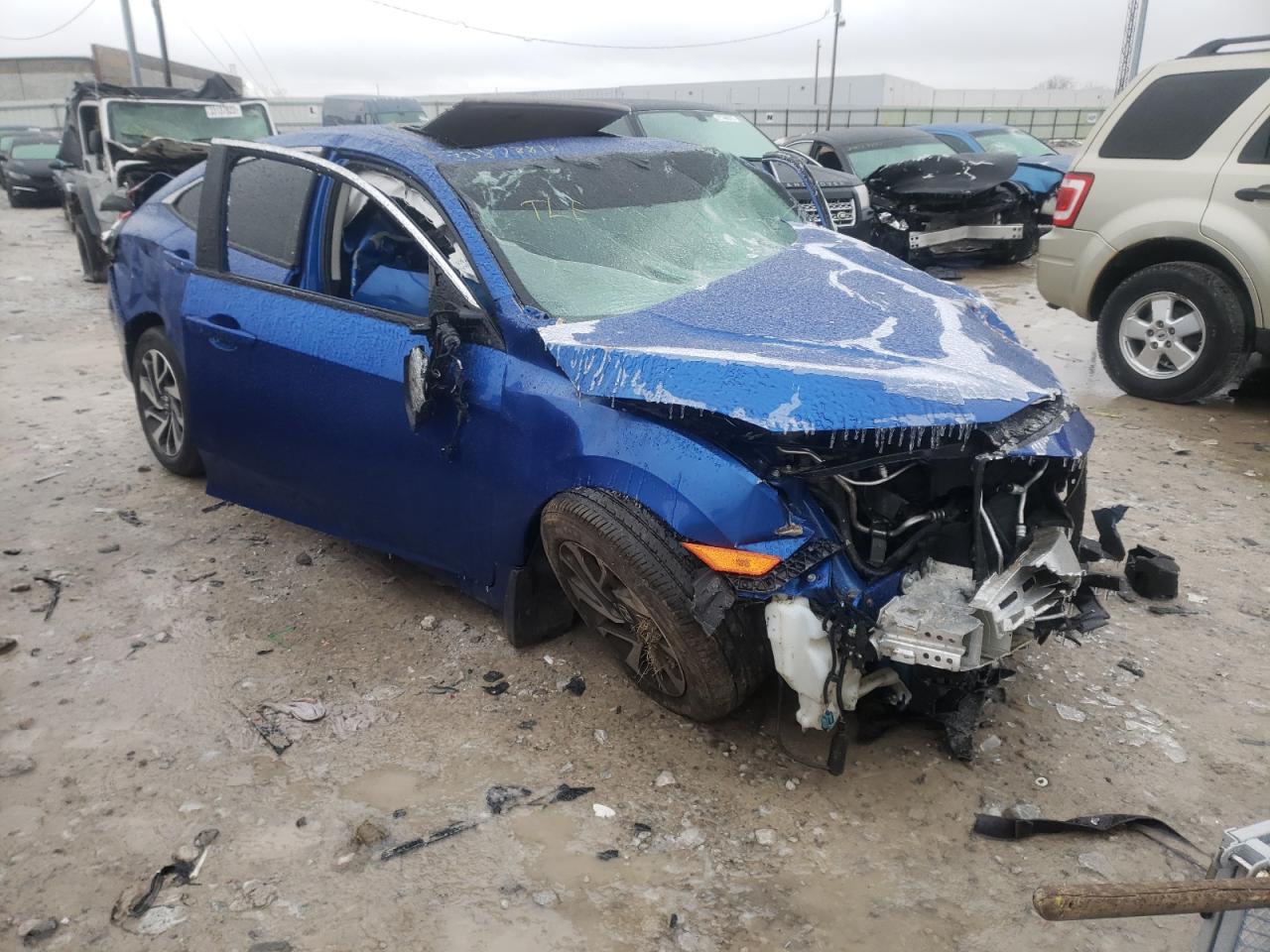 HONDA CIVIC EX 2018 with VIN 2HGFC2F75JH577669 - Photo from auction