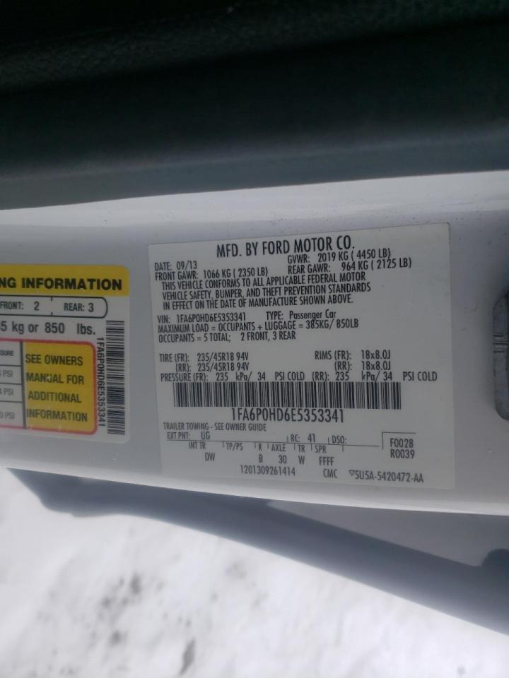 Photo 10 from auction – 2014 FORD FUSION with VIN 1FA6P0HD6E5353341