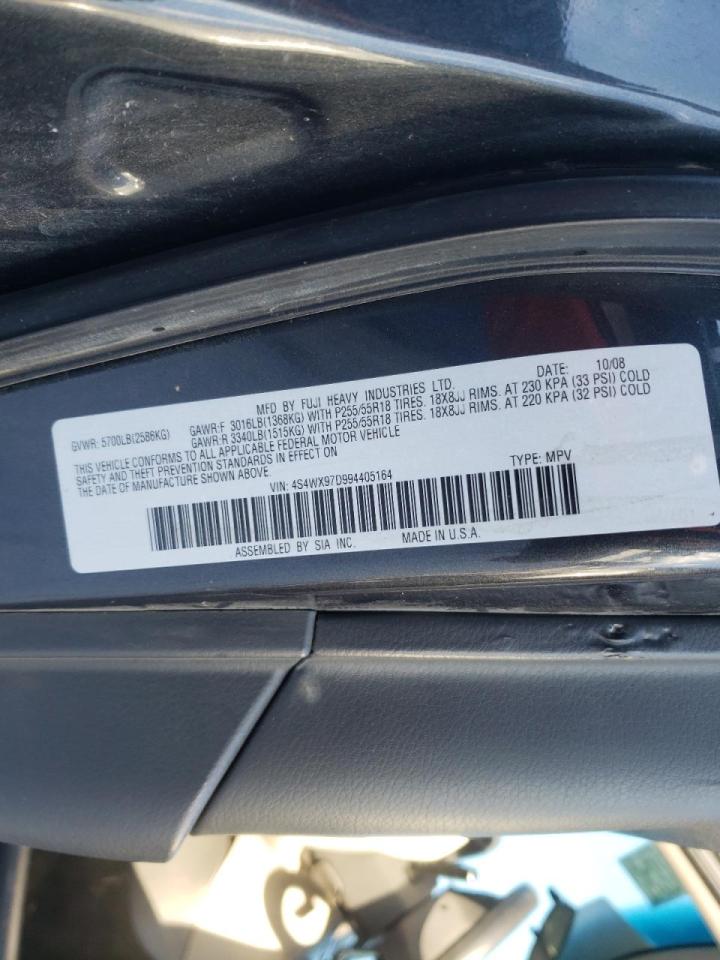 Photo 10 from auction – 2009 SUBARU TRIBECA LI with VIN 4S4WX97D994405164