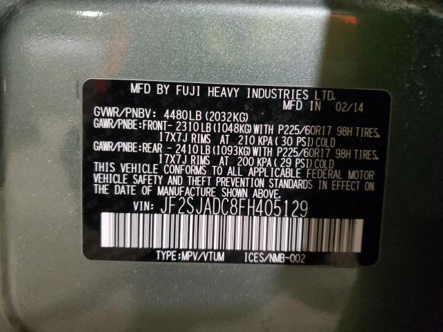 Photo 10 from auction – 2015 SUBARU FORESTER with VIN JF2SJADC8FH405129