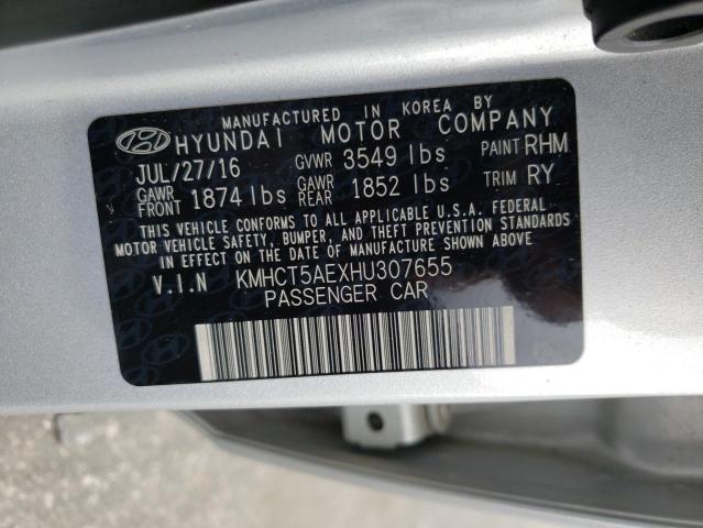Photo 10 from auction – 2017 HYUNDAI ACCENT SE with VIN KMHCT5AEXHU307655