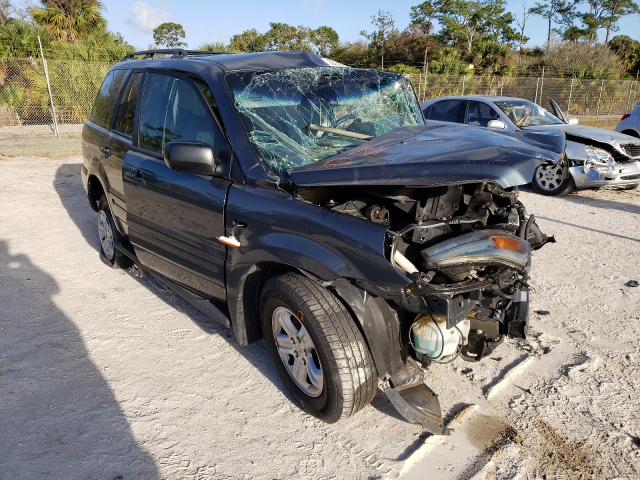 HONDA PILOT LX 2006 with VIN 5FNYF28176B041343 - Photo from auction