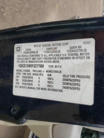 Photo 10 from auction – 2000 GMC JIMMY with VIN 1GKCS13W9Y2277988