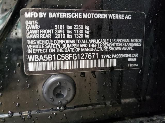 Photo 10 from auction – 2015 BMW 535 I with VIN WBA5B1C58FG127671