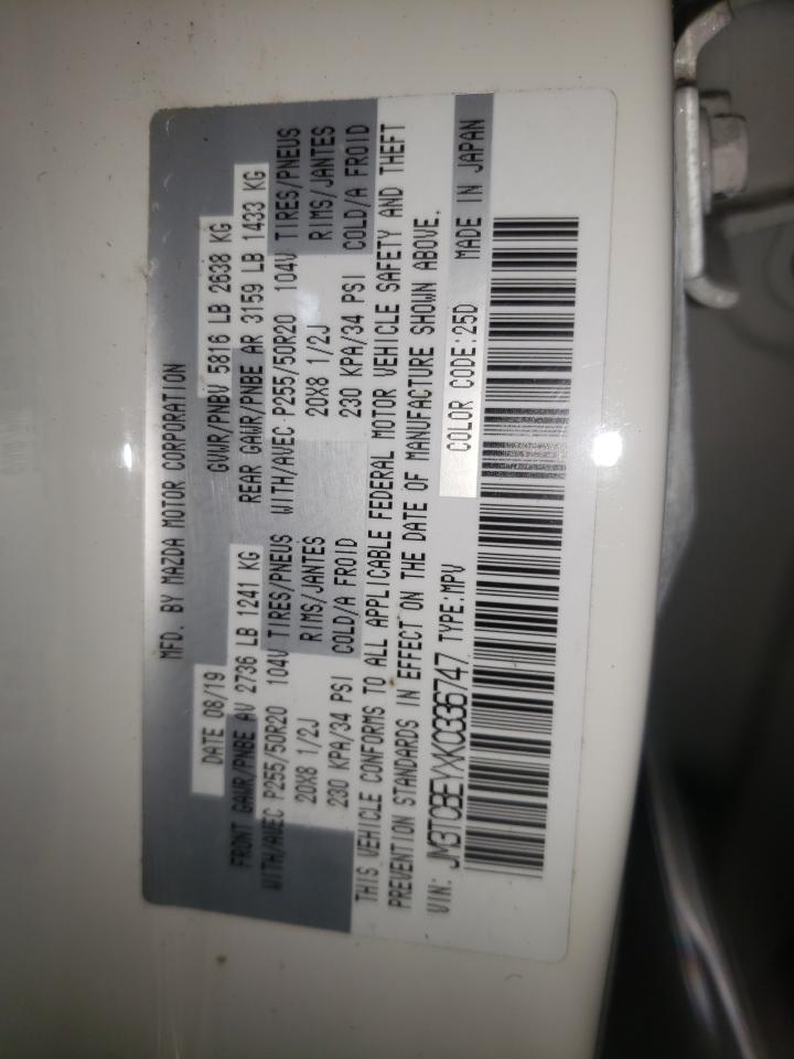 Photo 10 from auction – 2019 MAZDA CX-9 SIGNA with VIN JM3TCBEYXK0336747