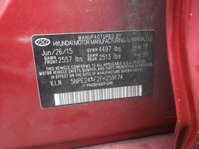 Photo 10 from auction – 2015 HYUNDAI SONATA SE with VIN 5NPE24AF2FH259174
