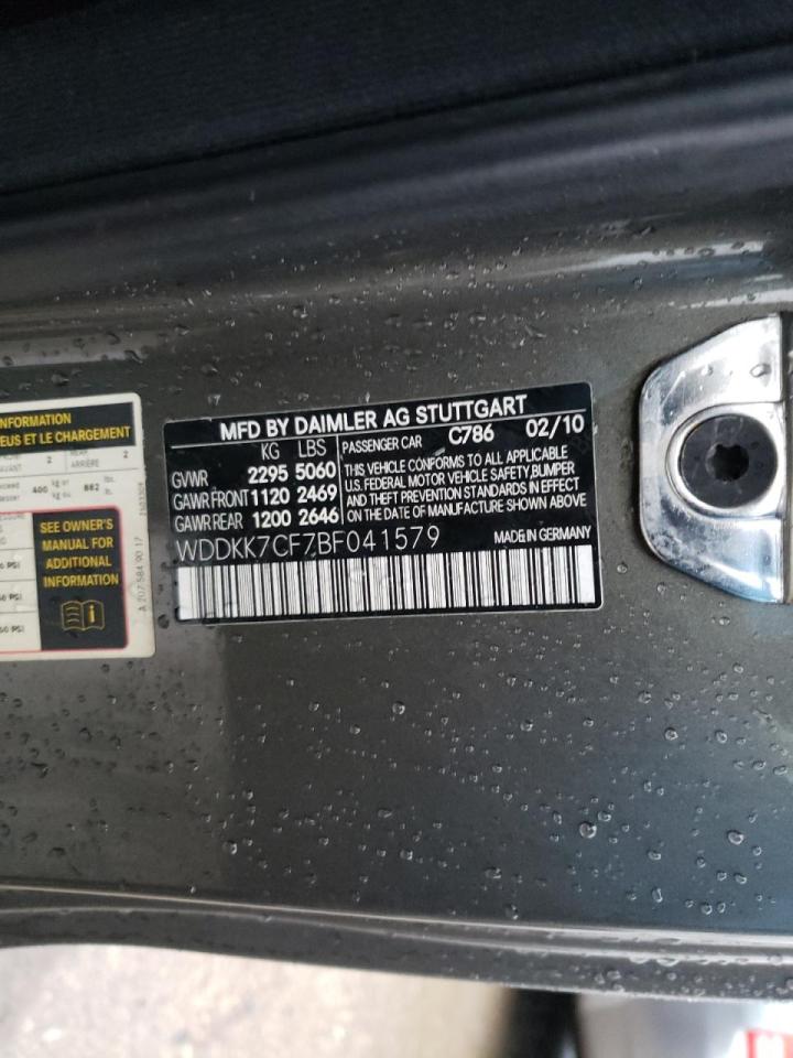 Photo 10 from auction – 2011 MERCEDES-BENZ E 550 with VIN WDDKK7CF7BF041579