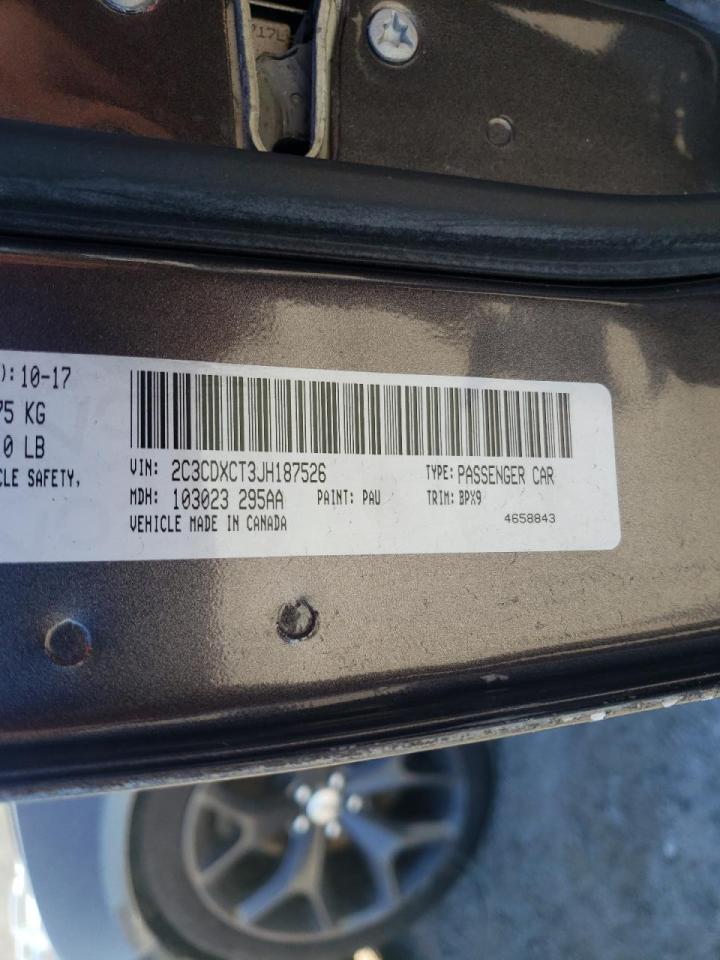Photo 10 from auction – 2018 DODGE CHARGER R/ with VIN 2C3CDXCT3JH187526