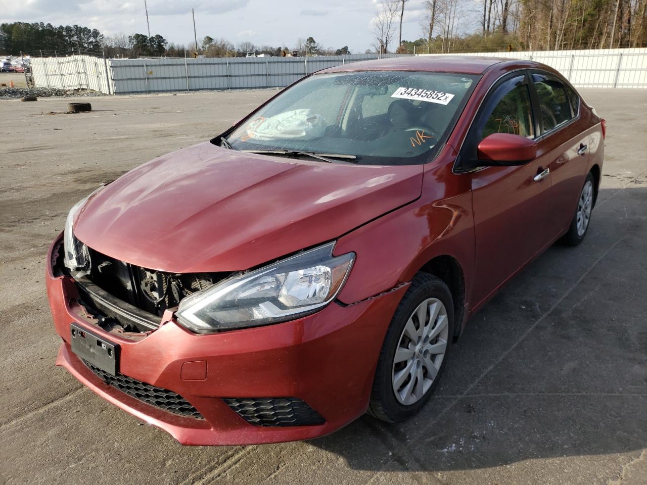Photo 2 from auction – 2016 NISSAN SENTRA S with VIN 3N1AB7AP9GY254909