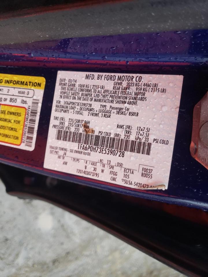 Photo 10 from auction – 2014 FORD FUSION SE with VIN 1FA6P0H73E5390728
