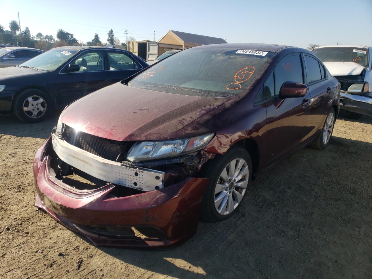 Photo 2 from auction – 2014 HONDA CIVIC EXL with VIN 19XFB2F96EE032875