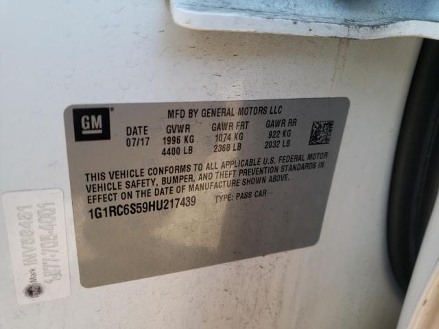 Photo 10 from auction – 2017 CHEVROLET VOLT LT with VIN 1G1RC6S59HU217439