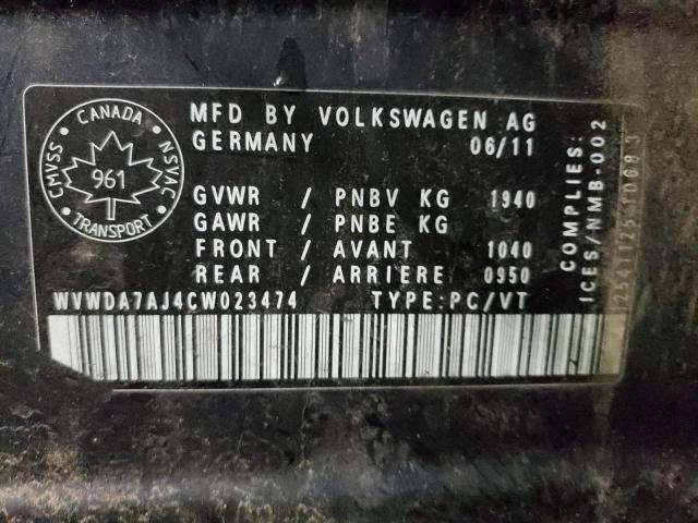 Photo 10 from auction – 2012 VOLKSWAGEN GOLF with VIN WVWDA7AJ4CW023474