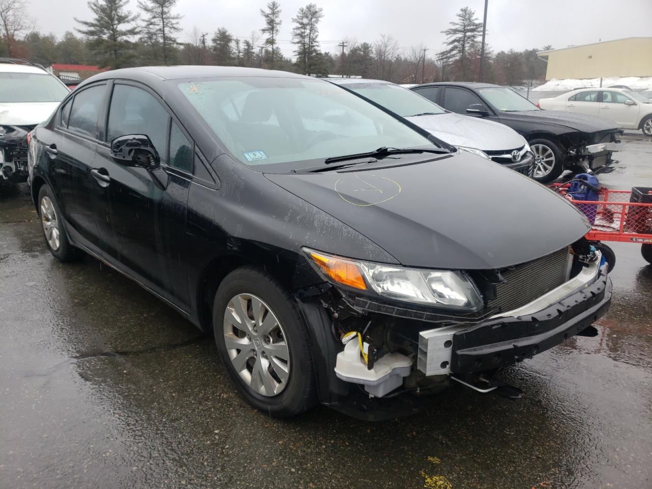 HONDA CIVIC LX 2012 with VIN 2HGFB2F54CH599280 - Photo from auction