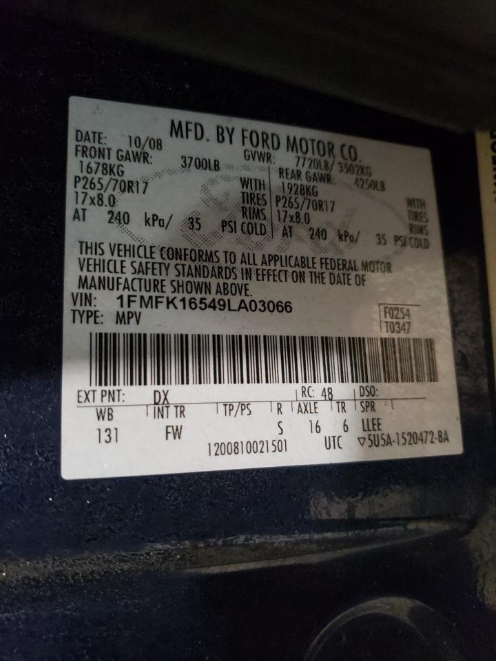 Photo 10 from auction – 2009 FORD EXPEDITION with VIN 1FMFK16549LA03066