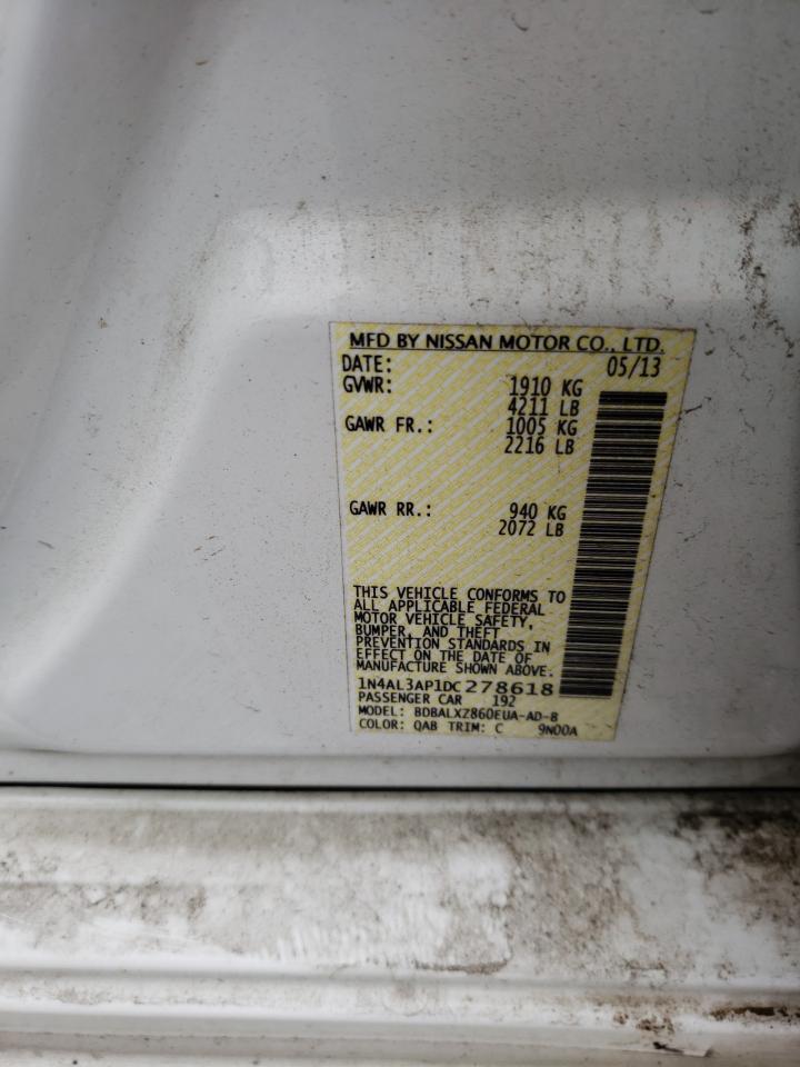 Photo 10 from auction – 2013 NISSAN ALTIMA 2.5 with VIN 1N4AL3AP1DC278618