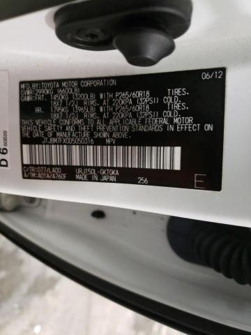 Photo 10 from auction – 2013 LEXUS GX 460 with VIN JTJBM7FX0D5050316