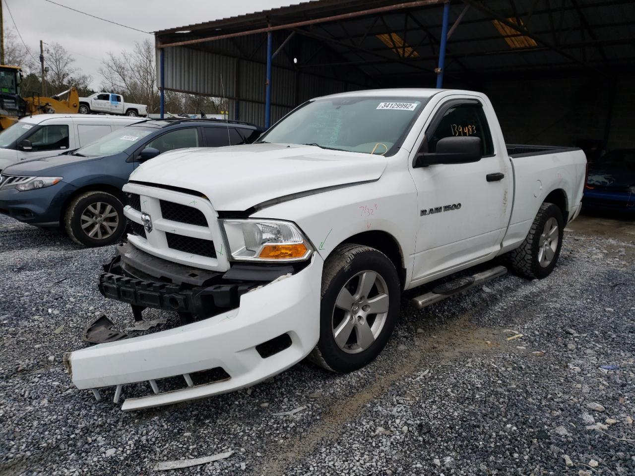 Photo 2 from auction – 2012 DODGE RAM 1500 S with VIN 3C6JD6AT3CG223872