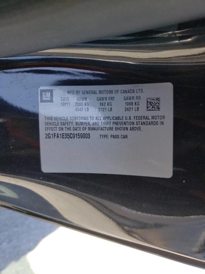 Photo 10 from auction – 2012 CHEVROLET CAMARO LS with VIN 2G1FA1E35C9159003