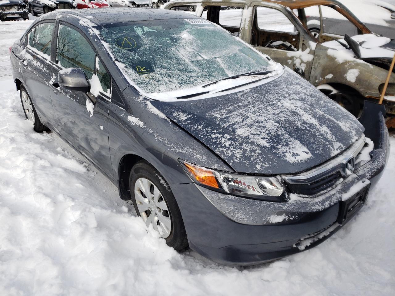 HONDA CIVIC LX 2012 with VIN 2HGFB2F48CH118776 - Photo from auction
