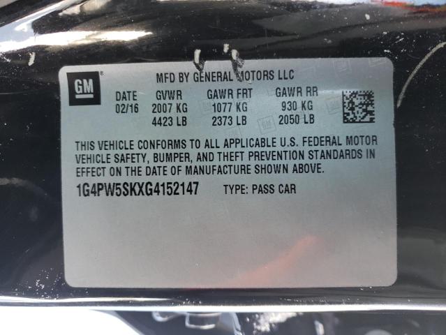 BUICK VERANO SPO 2016 with VIN 1G4PW5SKXG4152147 - Photo from auction