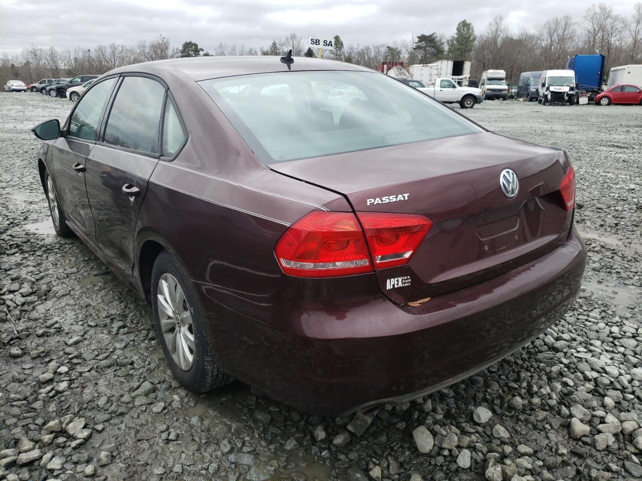 Photo 3 from auction – 2012 VOLKSWAGEN PASSAT S with VIN 1VWAP7A39CC032706